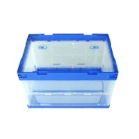 transparent plastic collapsing folding crate