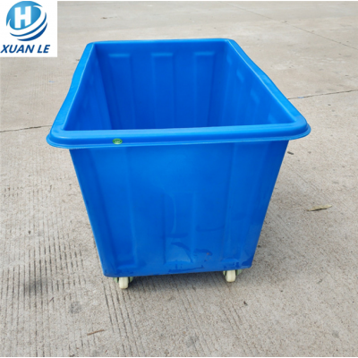 PE mobile plastic storage pack and roll trolley cart