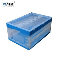 Food grade for fruit and vegetable use transparent collapsible foldable plastic box