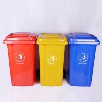 Commercial custom color large plastic trash can bin outdoor