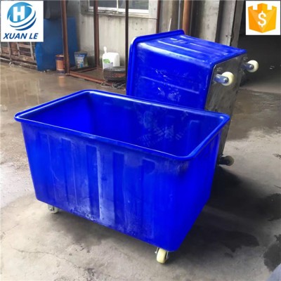 Heavy duty large plastic bin with wheels laundry carts for sale