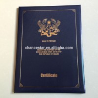 Custom plastic certificate holder leather diploma cover